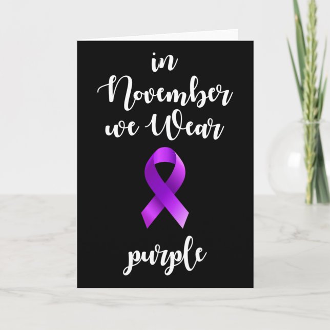 Tarjeta Epilepsy Awareness Month In November We Wear Purpl (Anverso)