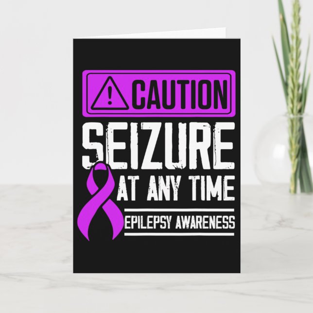 Tarjeta Epilepsy Awareness Seizure Epileptic Warrior Survi (Anverso)