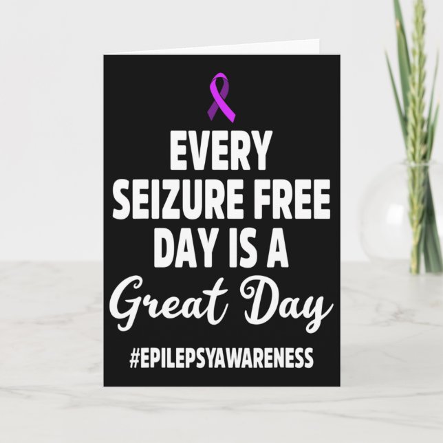 Tarjeta Epilepsy Awareness Seizure Free Epileptic Warrior  (Anverso)