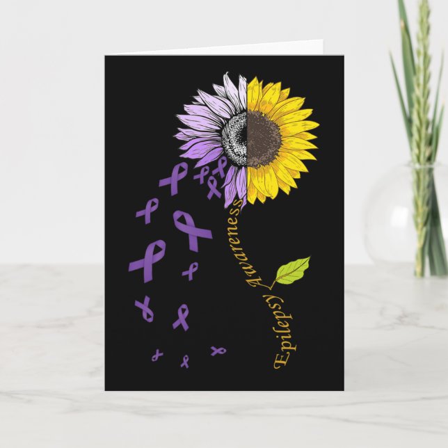 Tarjeta Epilepsy Awareness Sunflower  (Anverso)