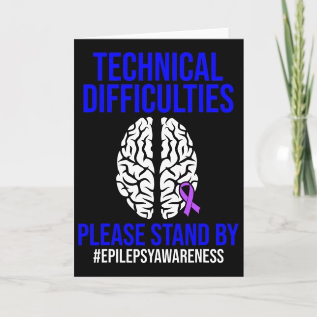 Tarjeta Epilepsy Awareness Technical Epileptic Warrior Sur (Anverso)