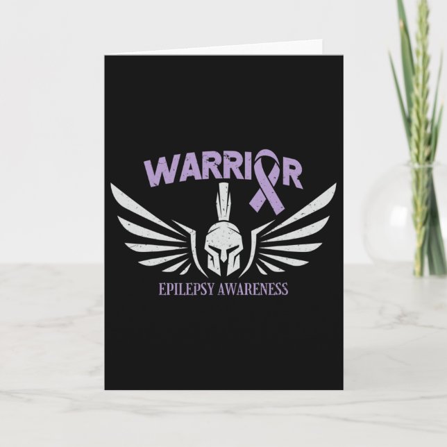 Tarjeta Epilepsy Awareness Warrior Ribbon  (Anverso)