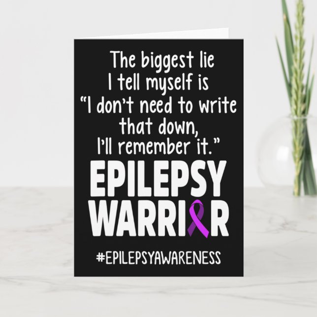 Tarjeta Epilepsy Awareness Write It Epileptic Warrior Surv (Anverso)