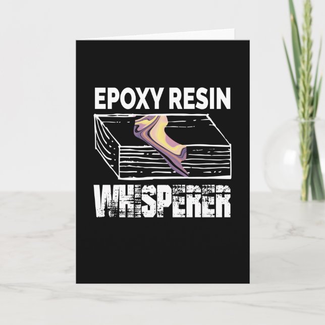 Tarjeta Epoxy Resin Whisperer Resin Carpenter Wood (Anverso)