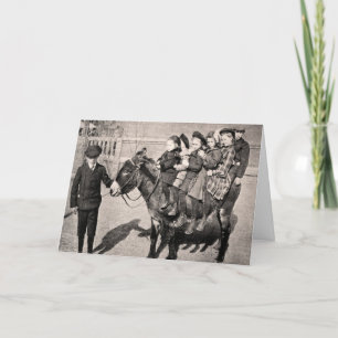 Tarjeta Equilibrio divertido del burro de los niños del