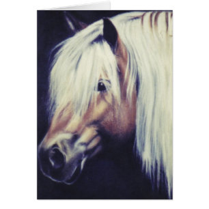 "Tarjeta equina del potro de Haflinger"