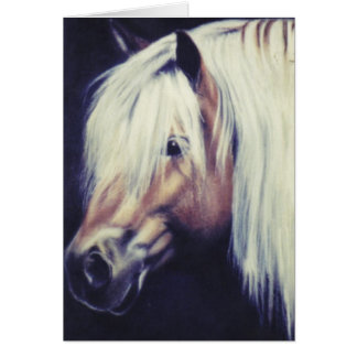 "Tarjeta equina del potro de Haflinger"