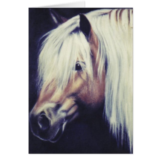 "Tarjeta equina del potro de Haflinger" (Frente)