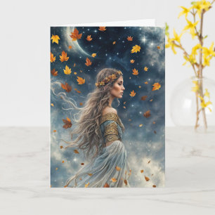 Tarjeta Equinoccio de Otoño Mabon Gitana Bohemia Bonita