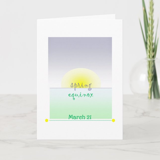 tarjeta equinox de primavera (Anverso)
