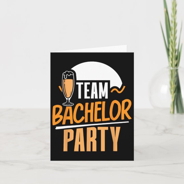 Tarjeta Equipo Bacheler Party Bride Groom 4 (Anverso)
