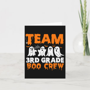 Tarjeta Equipo de 3er grado Boo Crew Fantasma de Halloween