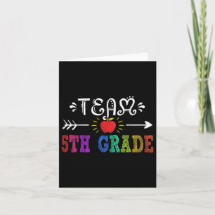 Tarjeta Equipo de 5º grado Tee Quinto grado Profesor de eq