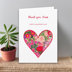 Tarjeta Equipo de agradecimiento de oficina San Valentín A