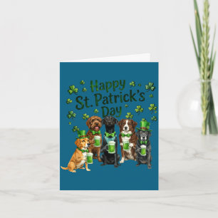Tarjeta Equipo de amantes de perros del día de San Patrici