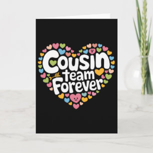 Tarjeta Equipo de amor de primos para siempre el mejor ami