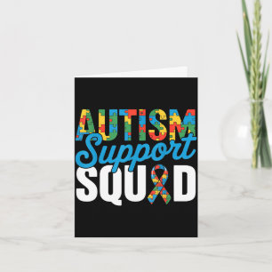 Tarjeta Equipo de apoyo al autismo para la conciencia del