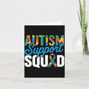 Tarjeta Equipo de apoyo al autismo para la conciencia del