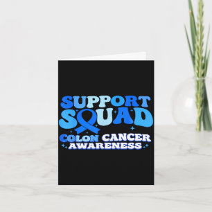 Tarjeta Equipo de apoyo conciencia cáncer de colon colorre