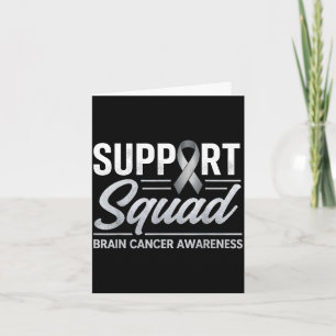 Tarjeta Equipo de apoyo conciencia del cáncer cerebral tum