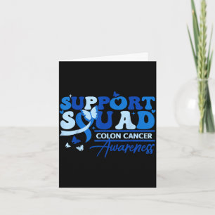 Tarjeta Equipo de apoyo conciencia del cáncer de colon cin