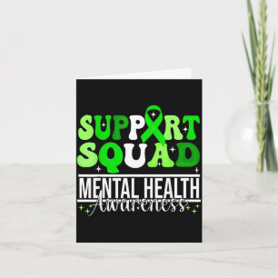 Tarjeta Equipo de apoyo conciencia salud mental unidad y
