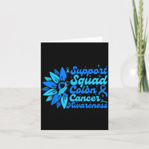 Tarjeta Equipo de Apoyo Girasol Colon Azul Cáncer