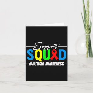 Tarjeta Equipo de apoyo para la conciencia del autismo par