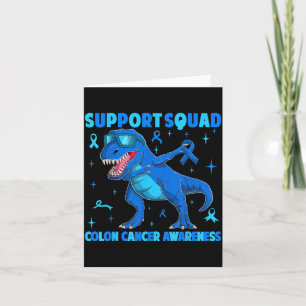 Tarjeta Equipo de Apoyo T-rex Dinosaurio Cáncer de Colon