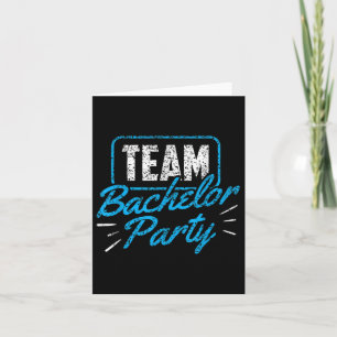 Tarjeta Equipo de Bacheler Party Bride Groom _3