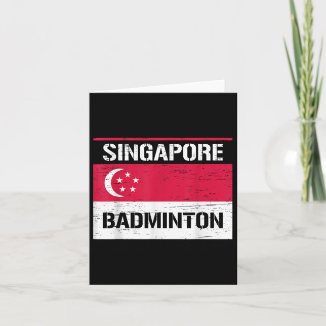 Tarjeta Equipo de bádminton de Singapur bádminton  (Anverso)