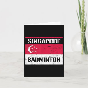 Tarjeta Equipo de bádminton de Singapur bádminton