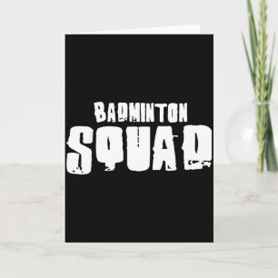 Tarjeta Equipo de bádminton para jugadores de bádminton