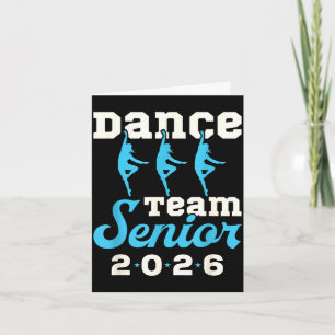 Tarjeta Equipo de baile senior 2026 noche de senior gradua