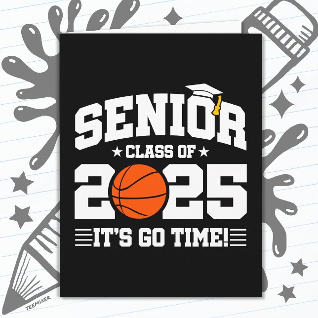 Tarjeta Equipo de baloncesto Clase 2025 Graduación Senior  (Subido por el creador)