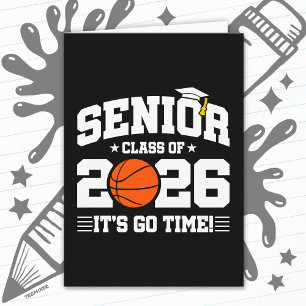 Tarjeta Equipo de Baloncesto Clase 2026 Graduación Senior