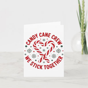 Tarjeta Equipo de bastón de caramelo de Navidad Nos manten