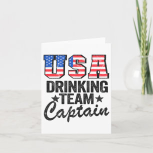 Tarjeta Equipo De Bebidas De Estados Unidos Capitán Bander