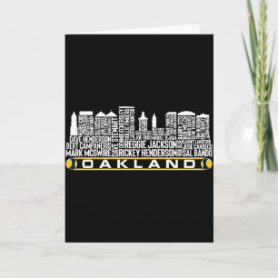 Tarjeta Equipo de béisbol de Oakland Leyendas de todos los