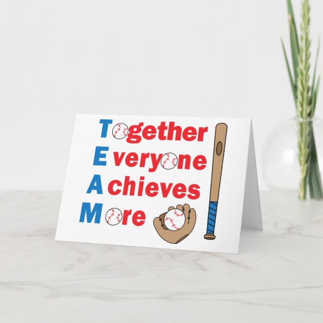 Tarjeta Equipo de béisbol Motto (Anverso)