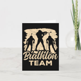 Tarjeta Equipo de Biatlón Biatleta Biatlones Deportes