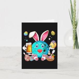 Tarjeta Equipo de boliche de conejo de Pascua Beer Gracios