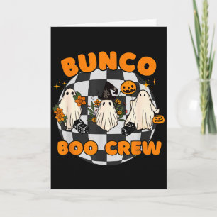 Tarjeta Equipo de Bunco Boo Bunco Dados de Halloween