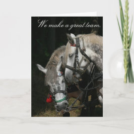 Tarjeta Equipo de caballos "Hacemos un gran equipo"