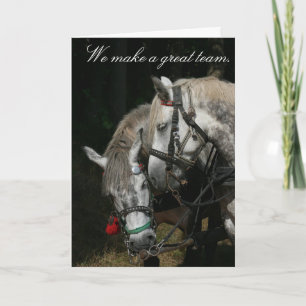 Tarjeta Equipo de caballos "Hacemos un gran equipo"