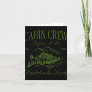 Tarjeta Equipo de cabina antes de hacer Bachelorette Party