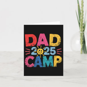 Tarjeta Equipo de campamento de verano para vacaciones fam