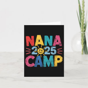 Tarjeta Equipo de campaña de verano para vacaciones famili