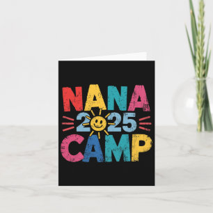 Tarjeta Equipo de campaña de verano para vacaciones famili