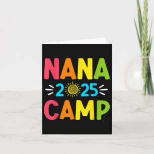 Tarjeta Equipo de campaña de verano para vacaciones famili